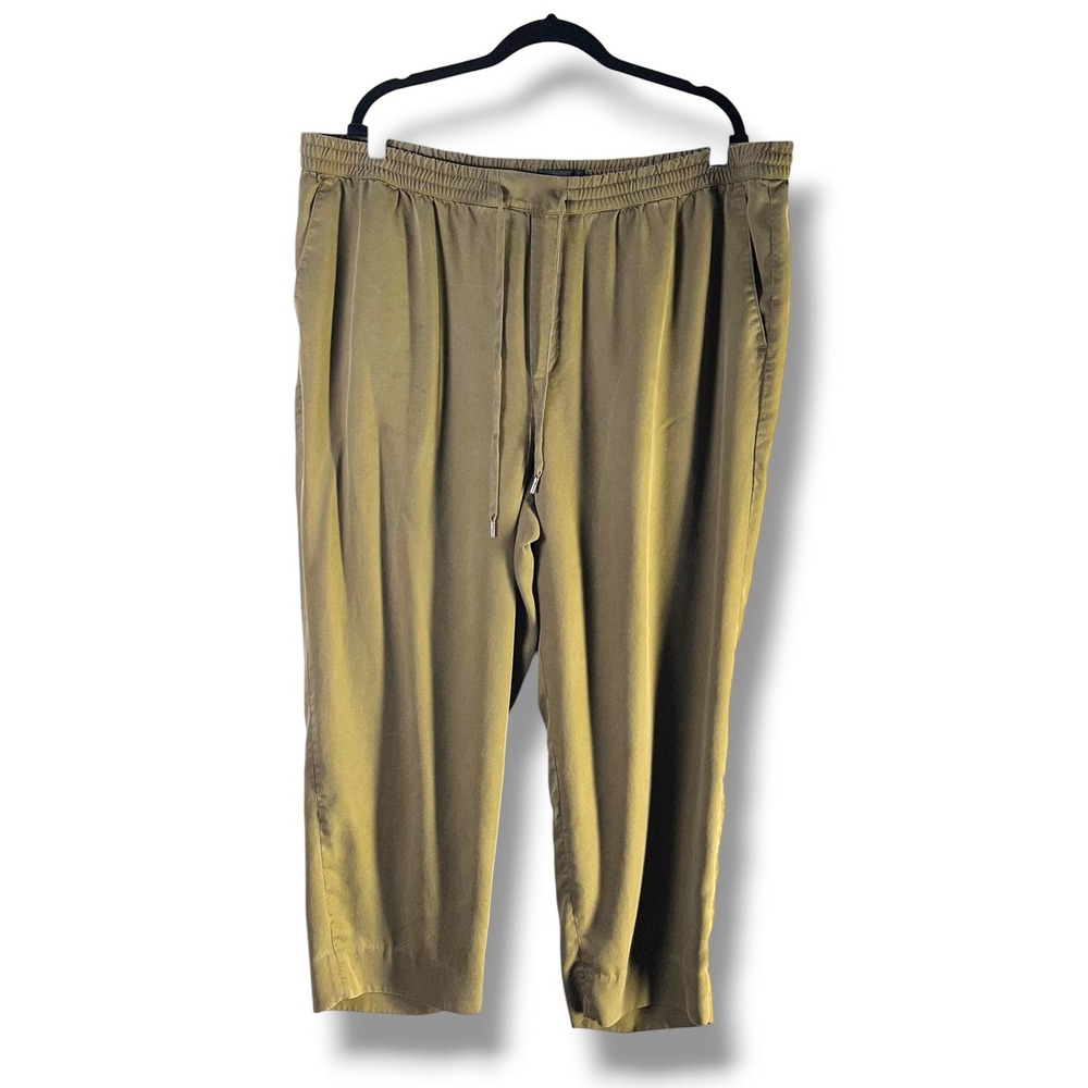 Banana Republic Womens Sz XXL Pants Green Lyocell Utility Casual Lounge Relaxed